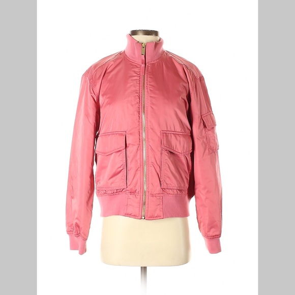 Gap Classic Pink Nylon Bomber Jacket - Picture 3 of 5